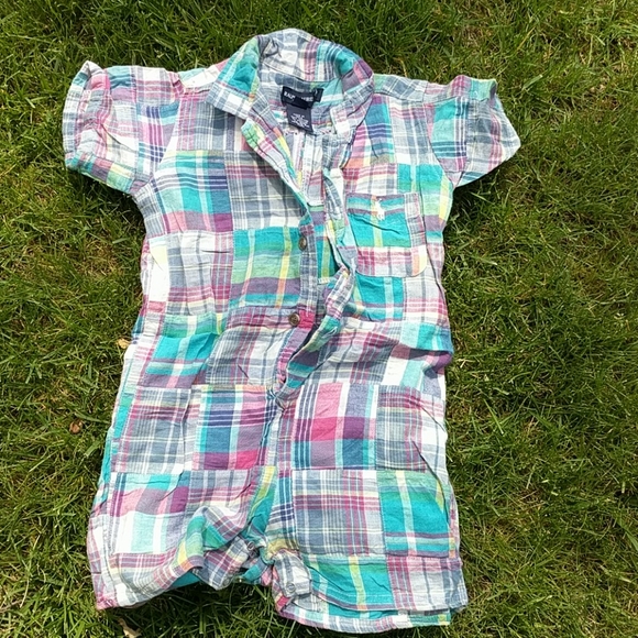 Ralph Lauren boys Madras plaid 18-24m 1 piece - Picture 1 of 5